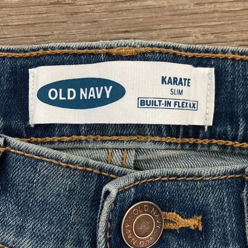 Old navy boy karate slim jeans. Distressed style